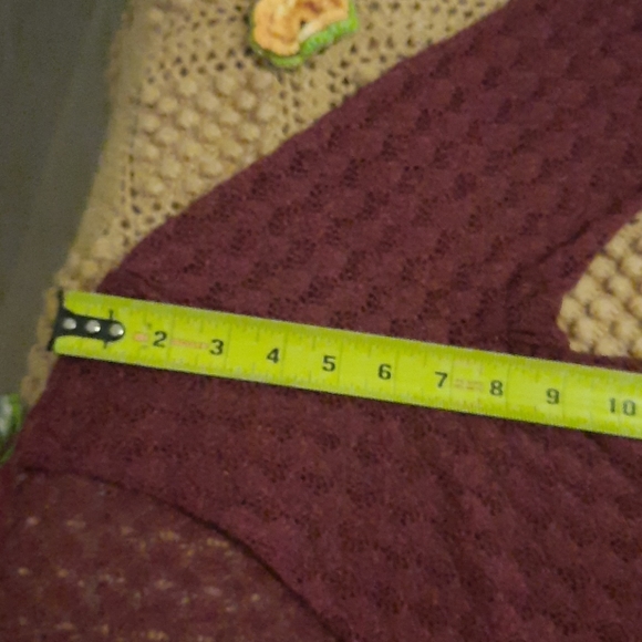 Elegant lace cardigan burgundy - Picture 5 of 7